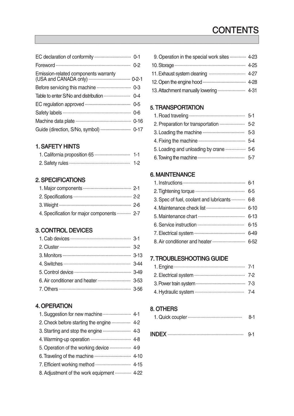 Hyundai HL955A TM WHEEL LOADER Operators Maintenance Manual