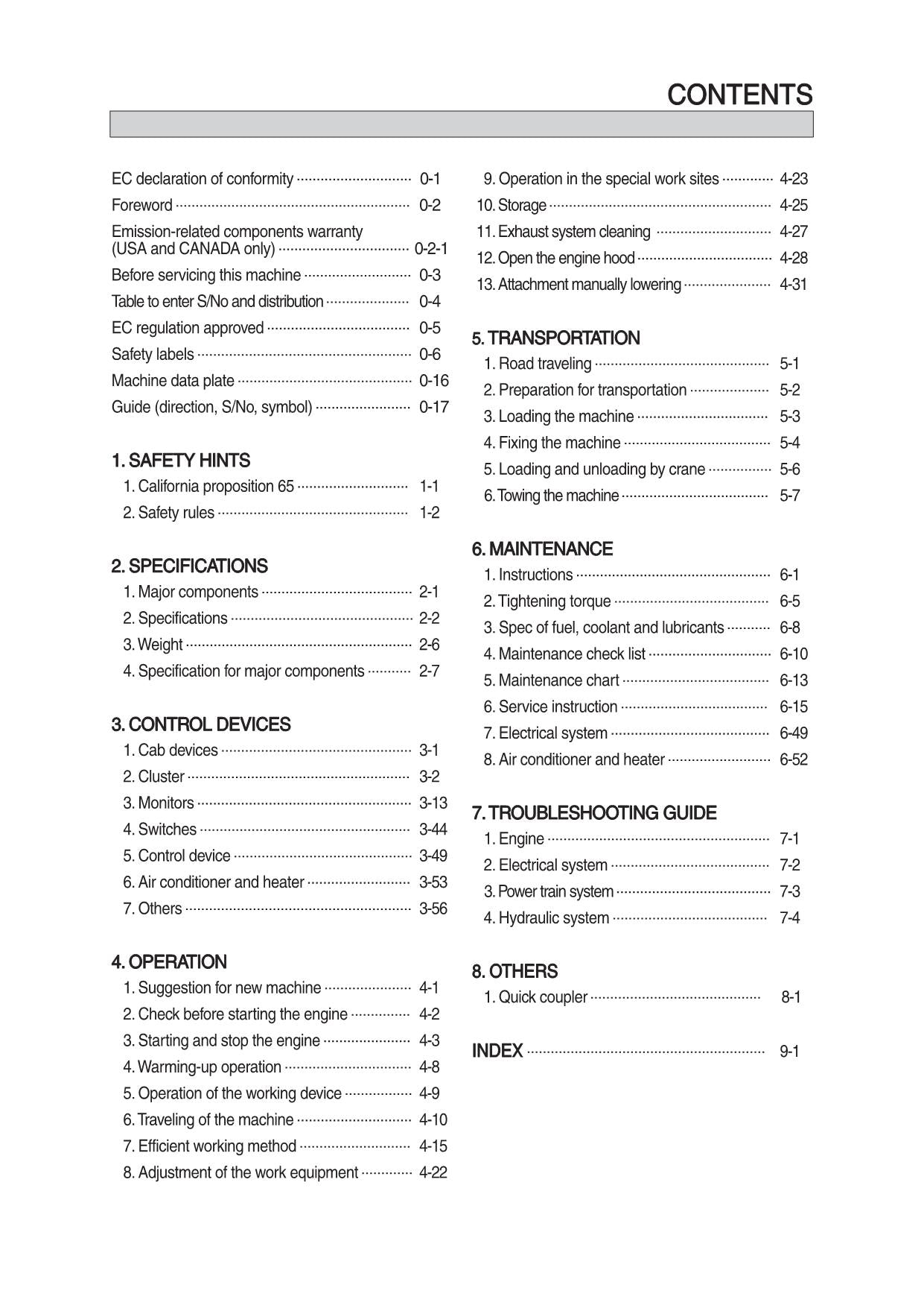 Manual de mantenimiento del operador de la cargadora de ruedas Hyundai HL955A TM