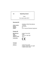 Liebherr R956 Excavator Operators manual
