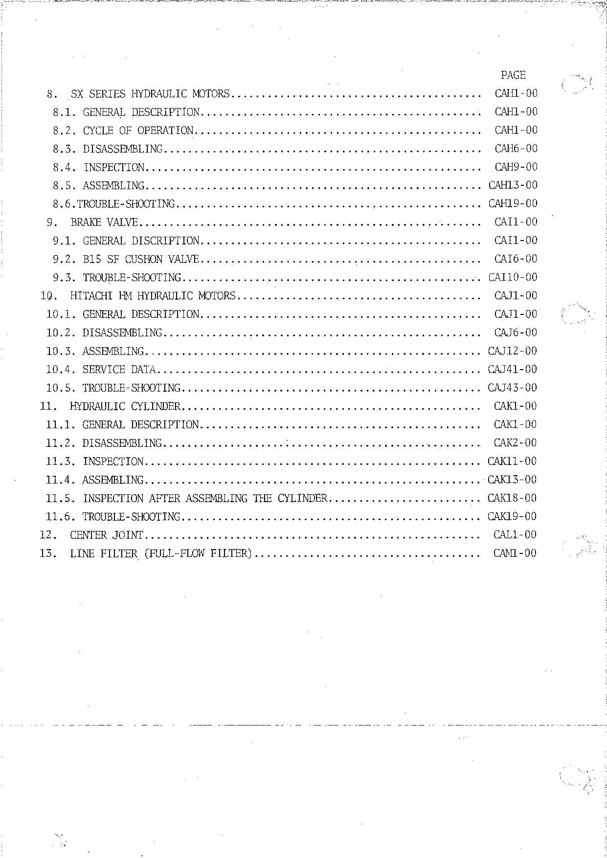 HITACHI UH03 UH04 Common SM A Excavator Service Manual
