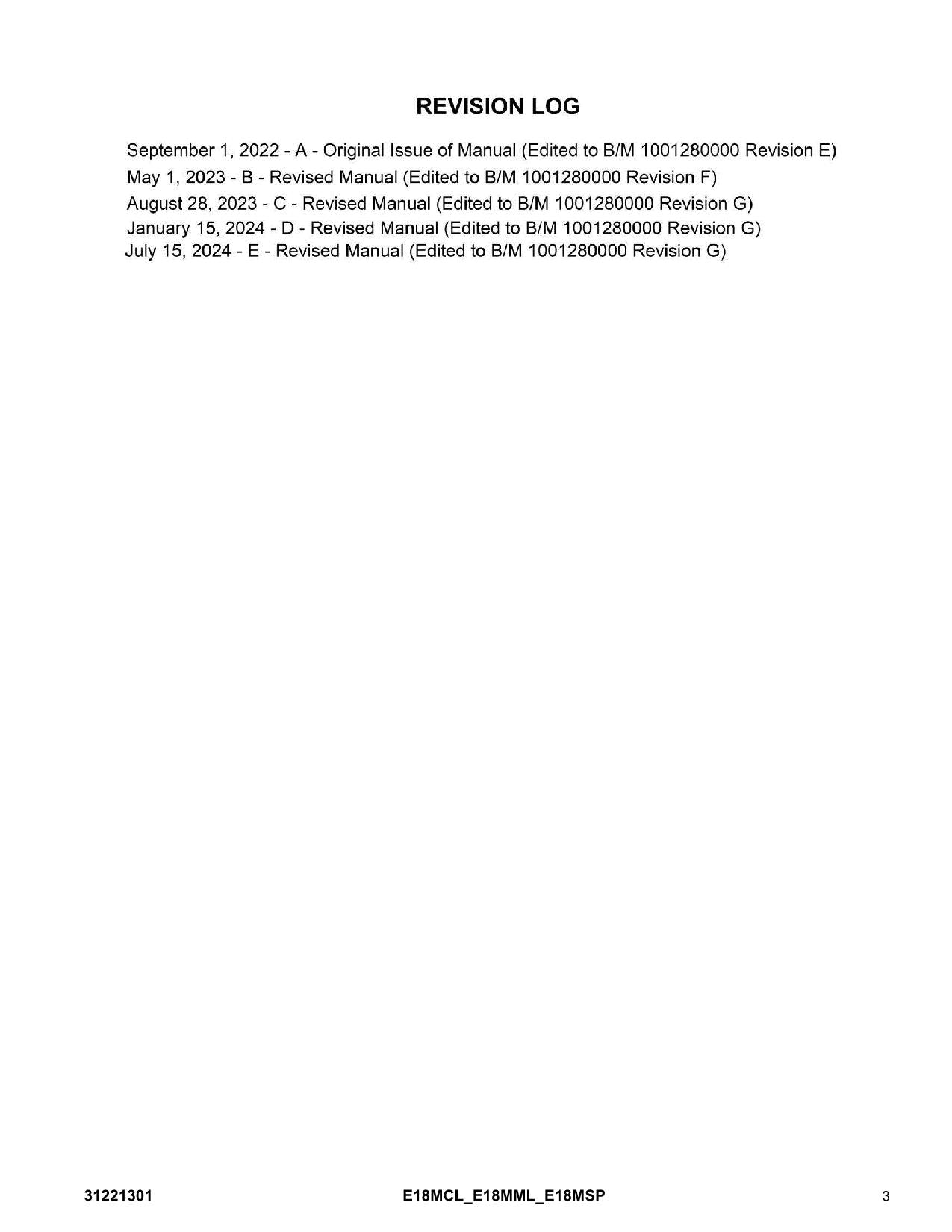 Manual del catálogo de piezas del mástil vertical JLG E18MCL E18MML E18MSP 31221301