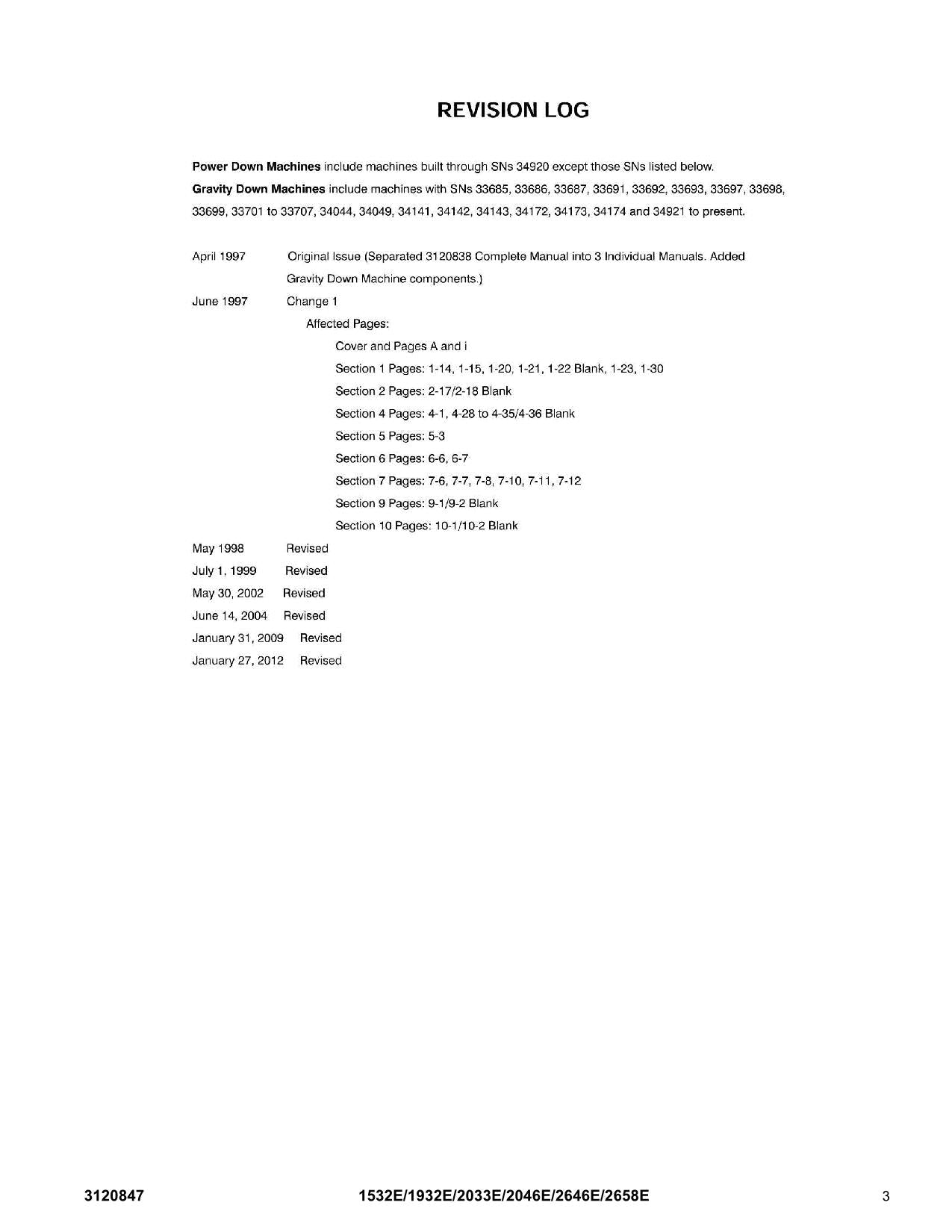 JLG 1532E 1932E 2033E 2046E 2646E 2658E Scissor Lift Parts Catalog Manual