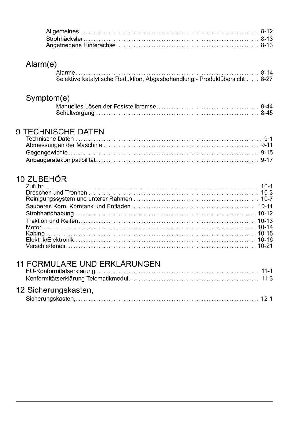New Holland CX8 90 Mähdrescher Betriebsanleitung Ab 2001
