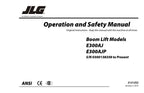JLG E300AJ E300AJP Boom Lift Maintenance Operation Operators Manual 3121252