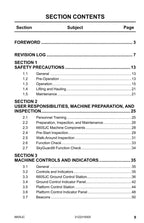 Manual del operador de mantenimiento y operación del elevador de pluma JLG 600SJC