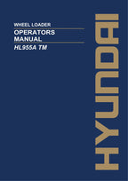 Hyundai HL955A TM WHEEL LOADER Operators Maintenance Manual