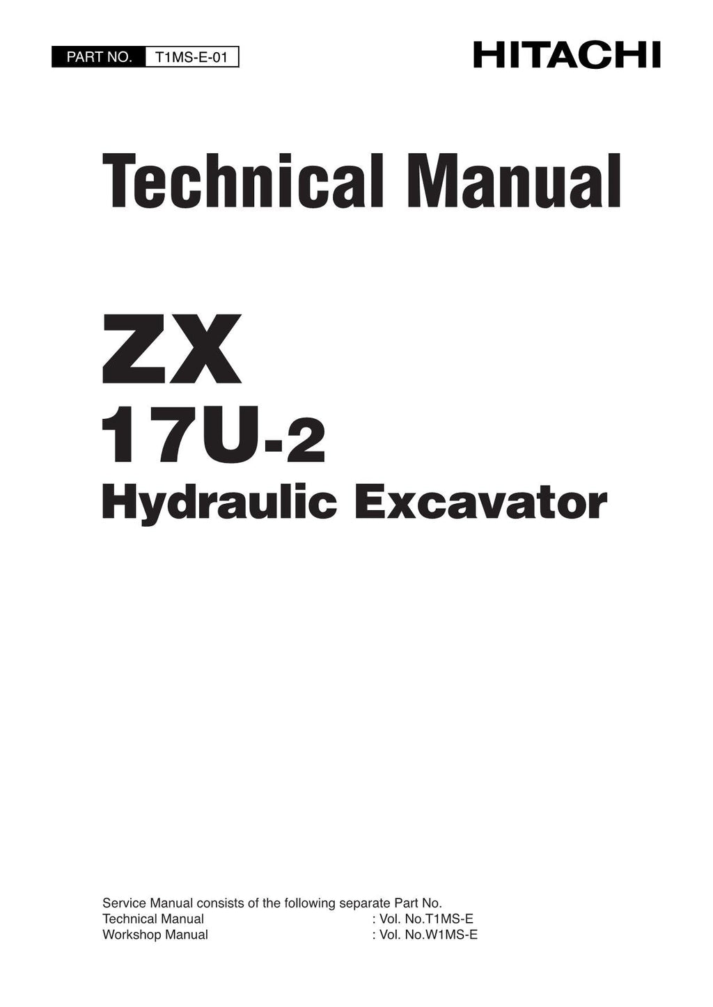 Hitachi ZX17U-2 Excavator Service Manual with Schemes
