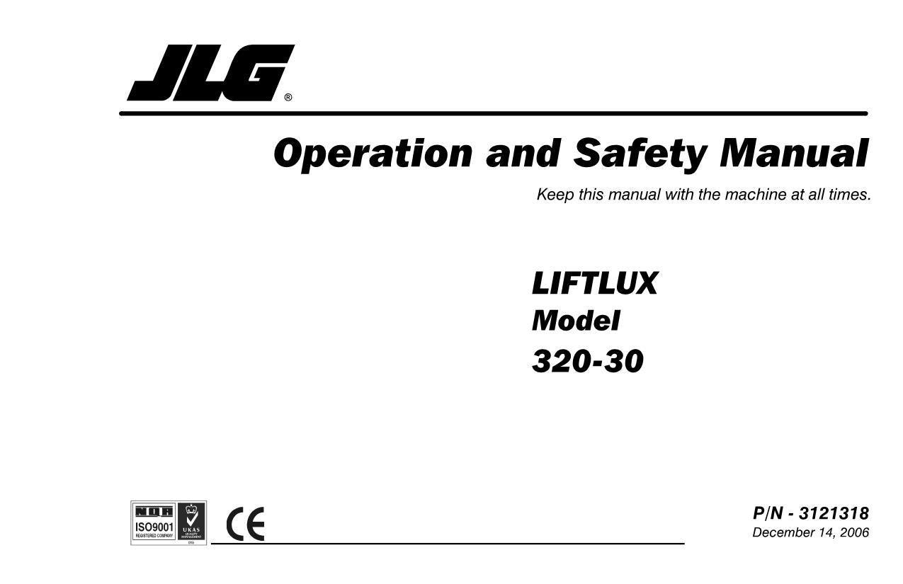 LIFTLUX 320-30 Scissor Lift Maintenance Operation Operators Manual