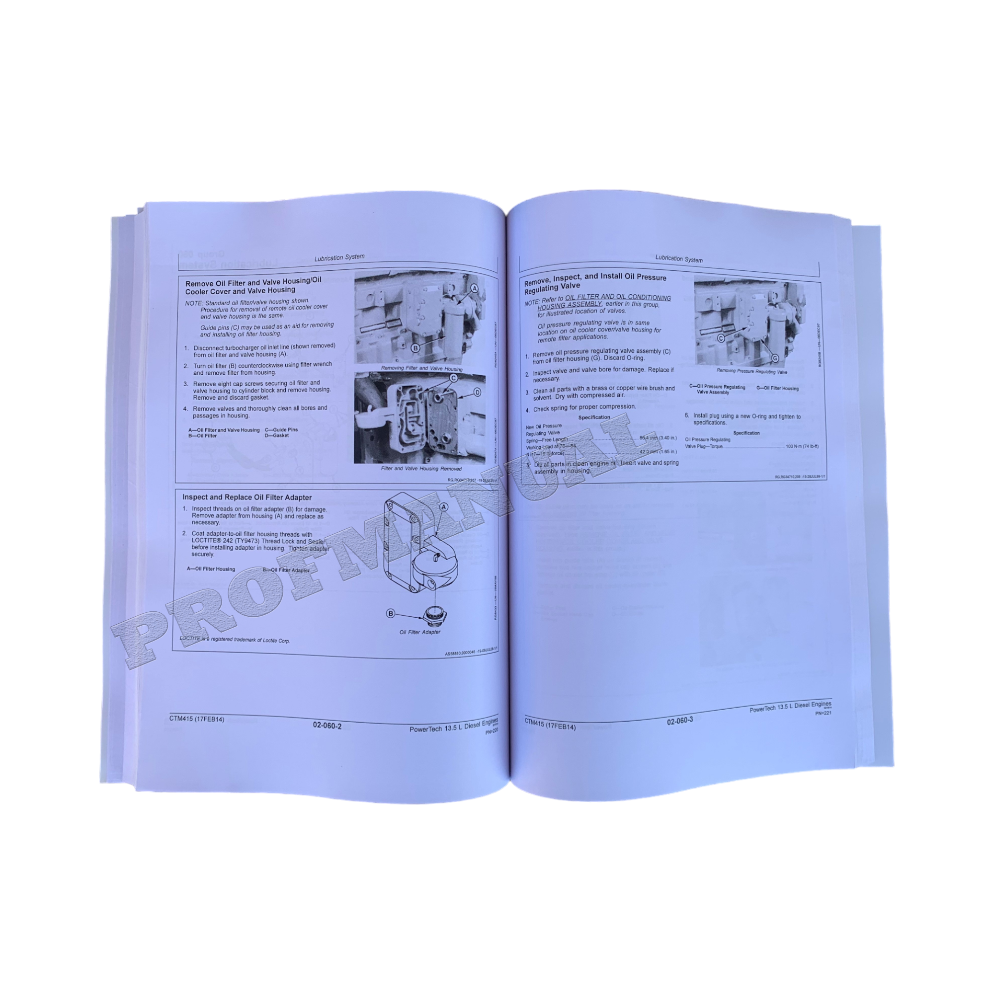 John Deere 6135 TM 13.5L OEM Engine Base Engine Repair Service manual CTM415