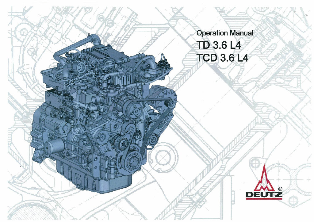 Hitachi TCD3.6L4 Interim Tier 4 Compatible Wheel Loader Engine Manual