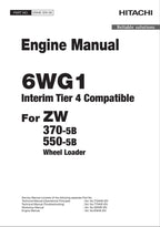 Hitachi 6WG1 Interim Tier 4 Compatible Wheel Loader Engine Manual
