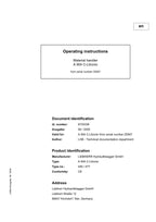 Liebherr A904 C-Litronic Material handler Operators manual