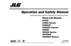 Manual del operador del elevador de pluma JLG E400A E400AJP estrecho E400A M400A M400AJP M400A