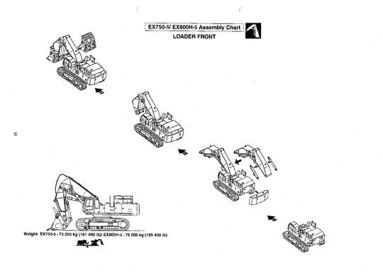 HITACHI EX750-5 EX800H-5 EXCAVATOR SERVICE MANUAL KO17700