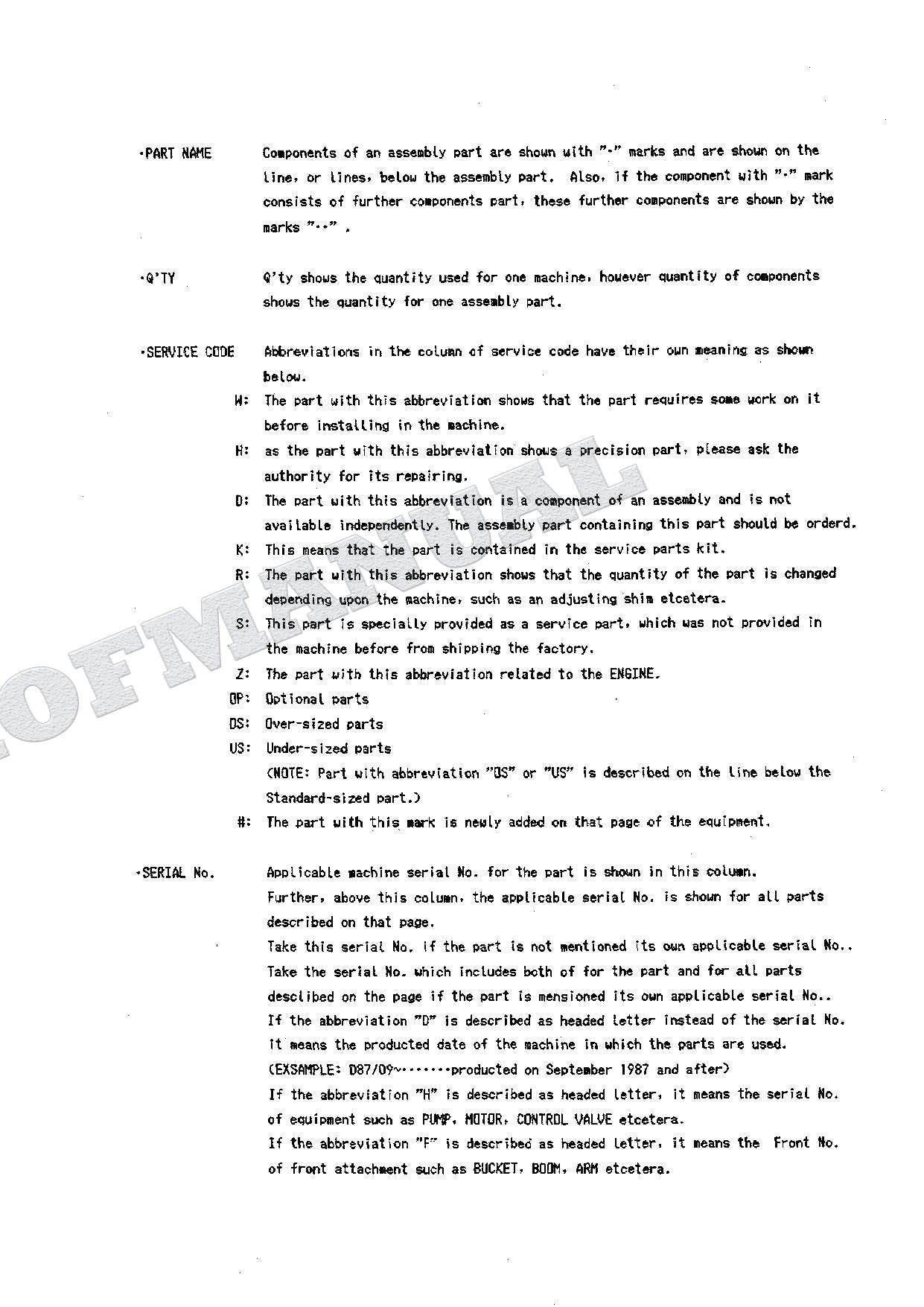 HITACHI EX100WD Excavator Parts Catalog Manual