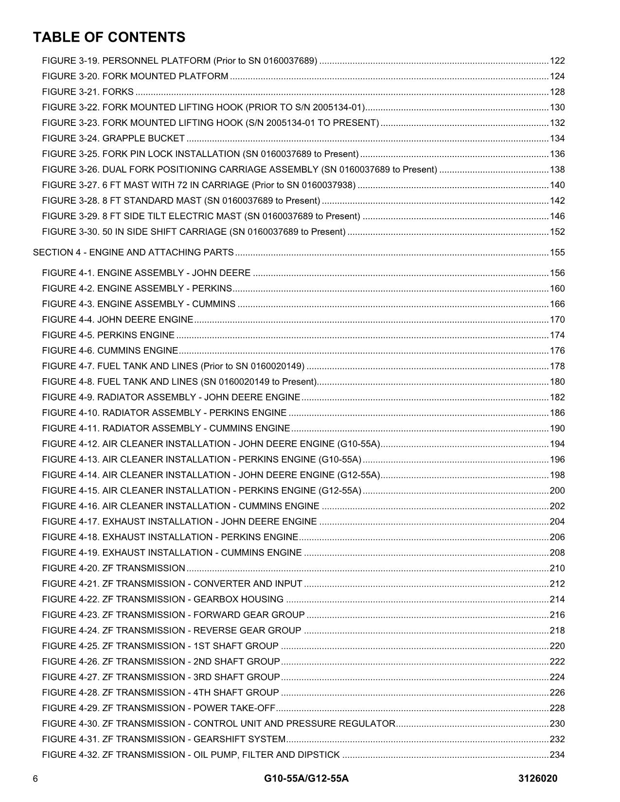Catálogo de piezas del manipulador telescópico JLG G10-55A G12-55A Manual en papel