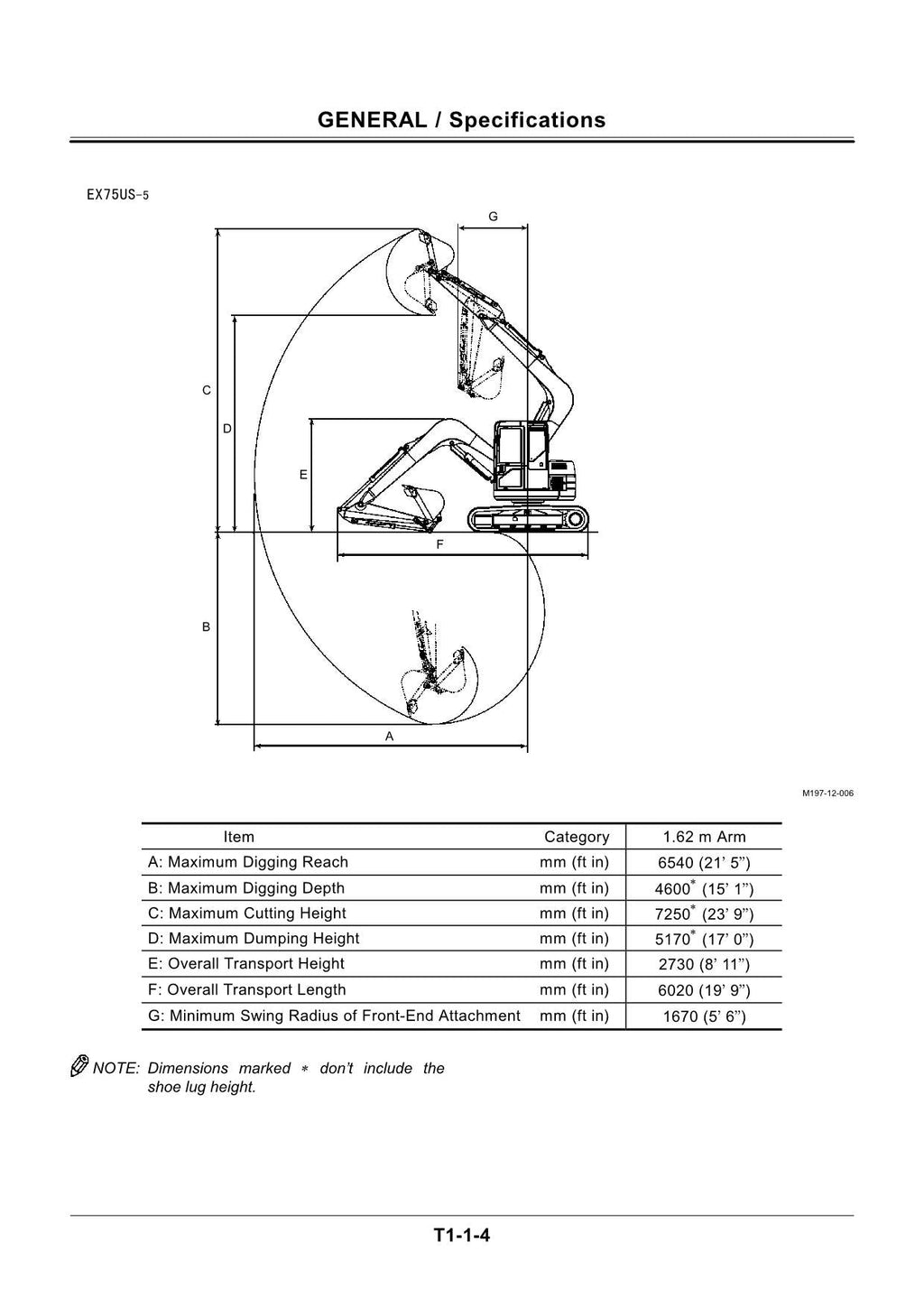 HITACHI EX75UR-5 EX75US-5 Excavator Operational Principle Technical Manual