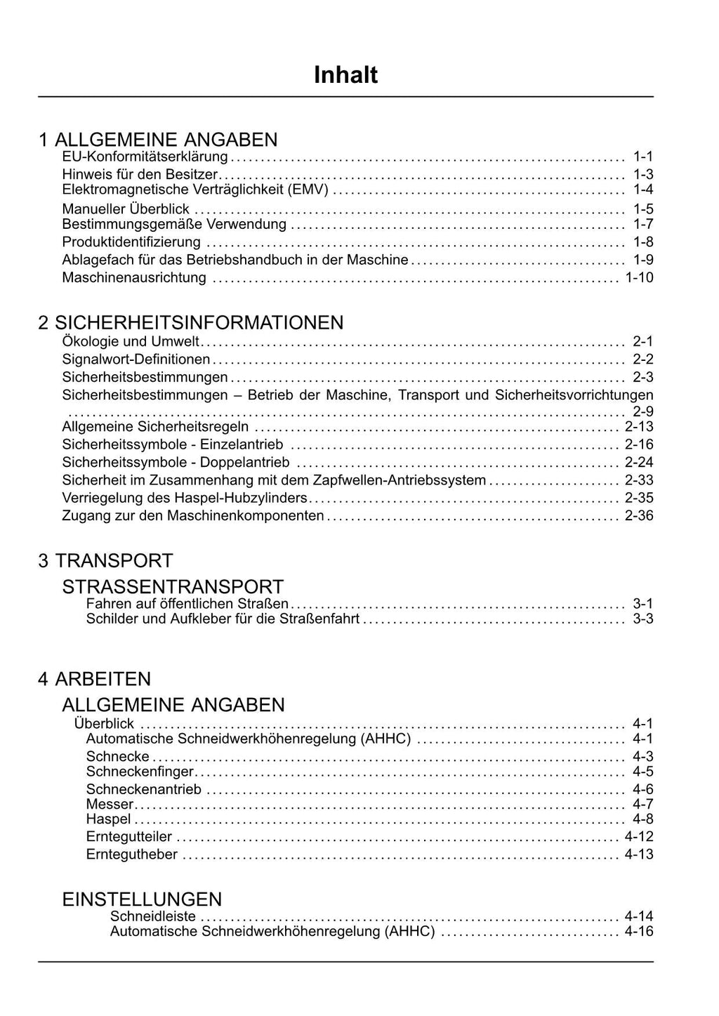 New Holland 740CF Super Flex Schneidwerk mit Förderschnecke Betriebsanleitung