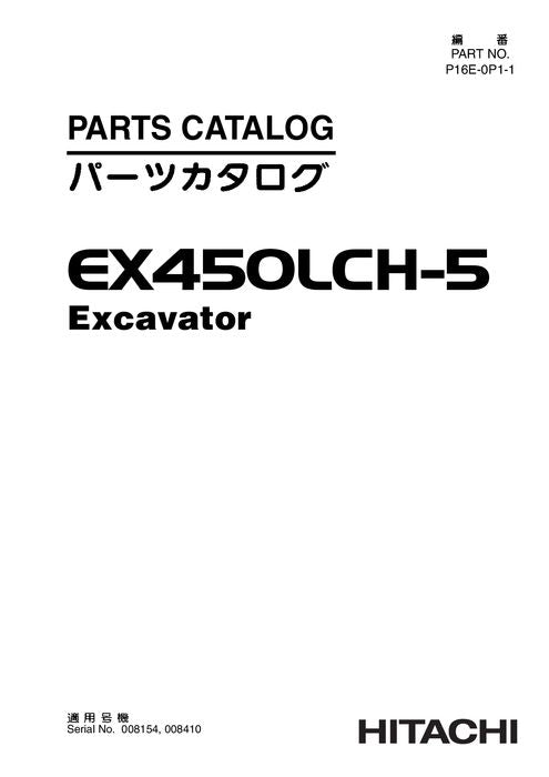 Manual del catálogo de piezas de la excavadora Hitachi EX450LCH-5
