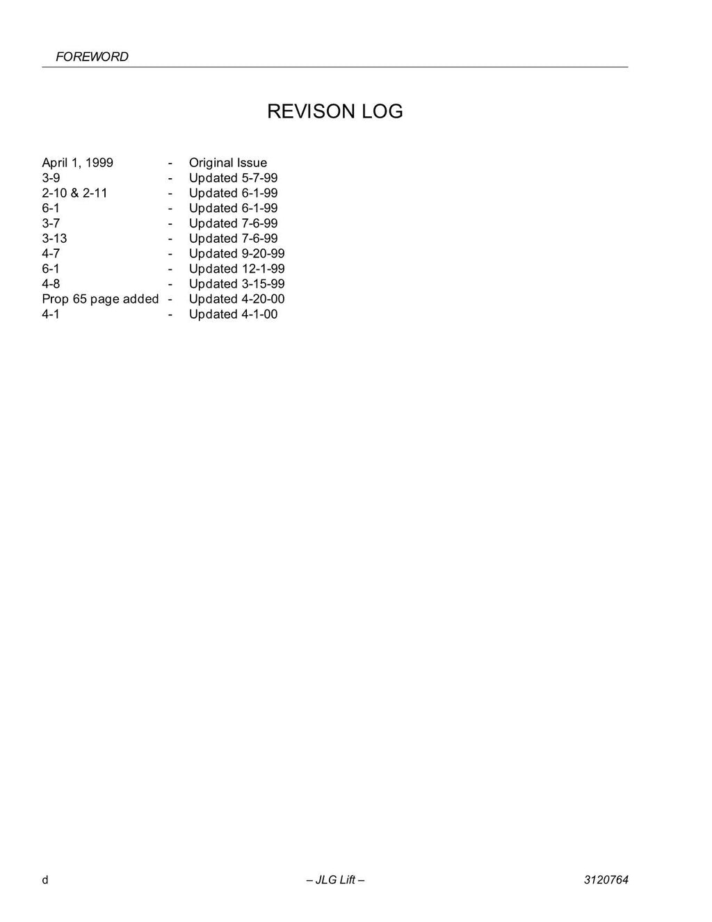 Manual del operador de mantenimiento de plataformas elevadoras JLG E45A E45AJ M45A M45AJ 3120764