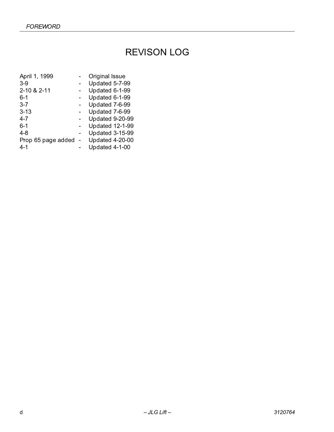 Manual del operador de mantenimiento de plataformas elevadoras JLG E45A E45AJ M45A M45AJ 3120764