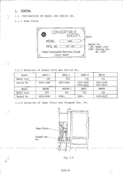 HITACHI UH03 UH04 EXCAVATOR SERVICE MANUAL