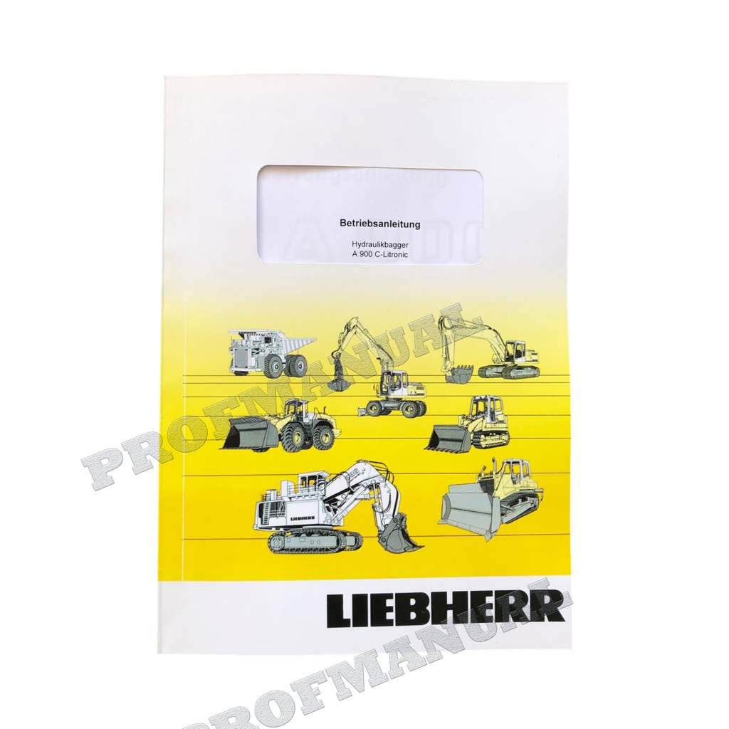 Liebherr A900 Litronic Hydraulikbagger Betriebsanleitung ser 367/101 575/101