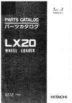 Hitachi LX20 Wheel Loader Parts Catalog Manual SN 1753-up