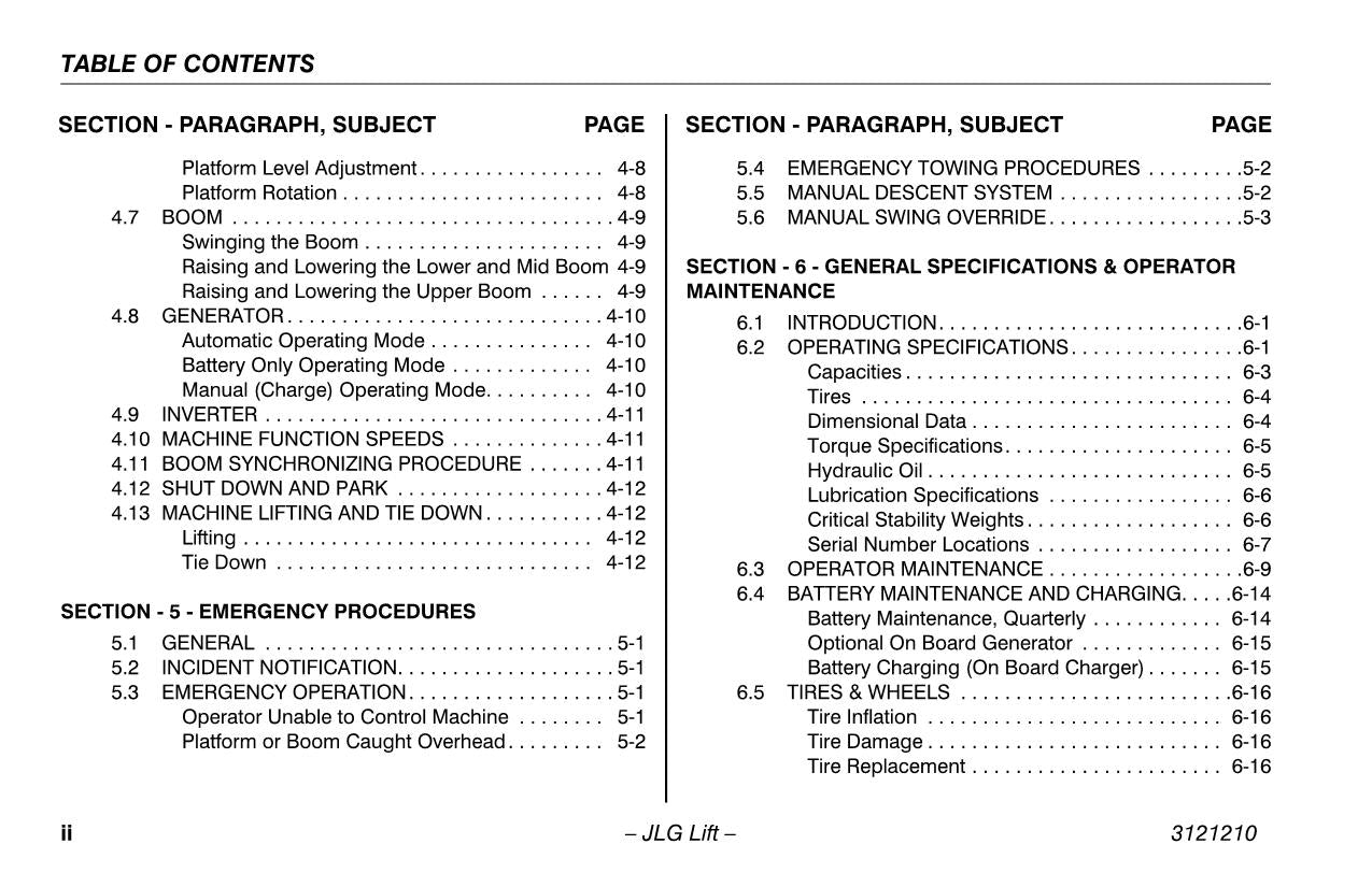 JLG E450A E450AJ M450A M450AJ Boom Lift Maintenance Operation Operators Manual