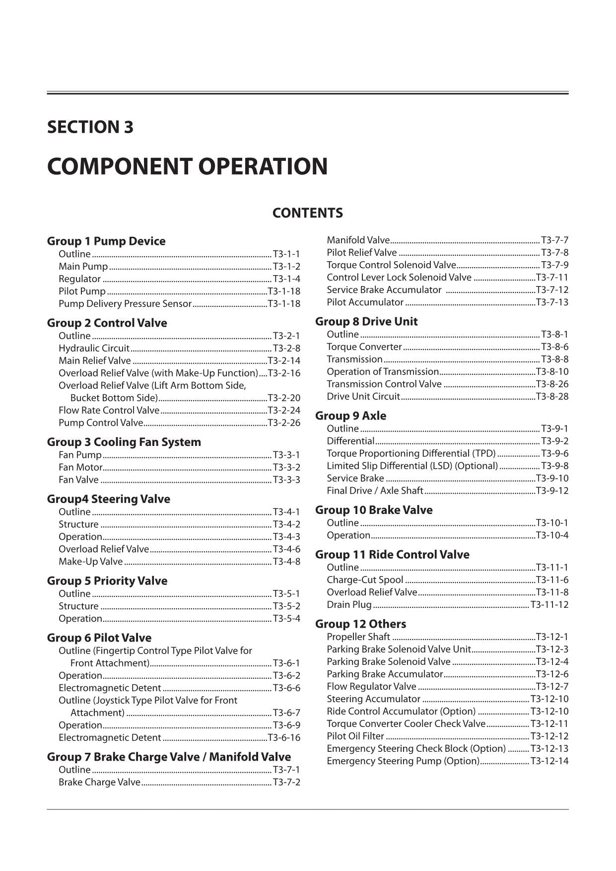 Hitachi ZW180-6 Wheel Loader Technical Manual Operational Principle