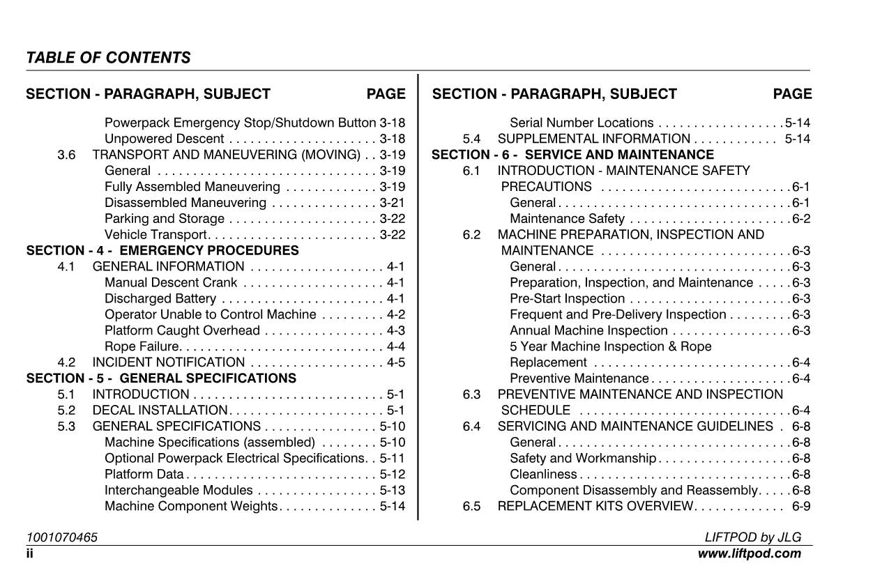 Catálogo de piezas del operador del mástil vertical JLG FS60 FS80 Manual de servicio