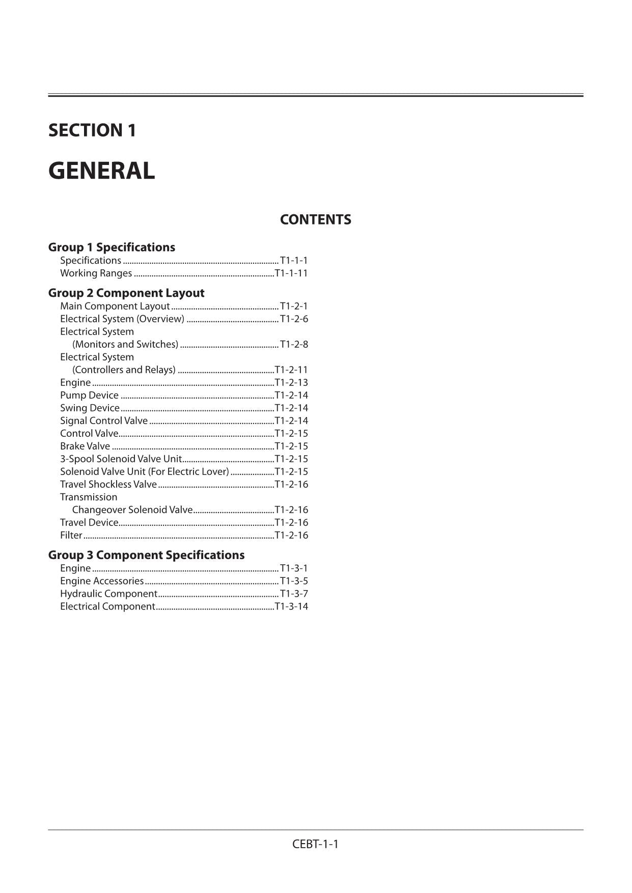 HITACHI ZAXIS ZX140W-3 Excavator Operational Principle Technical Manual