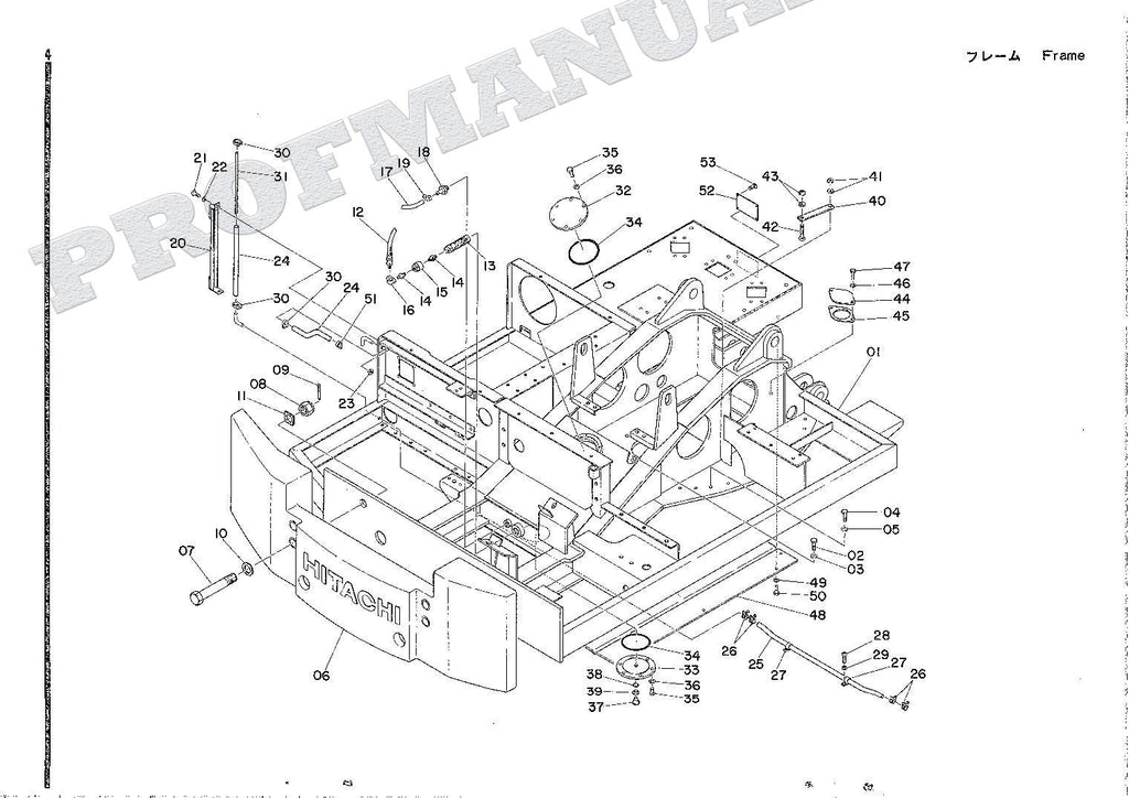 HITACHI UH05D Excavator Parts Catalog Manual