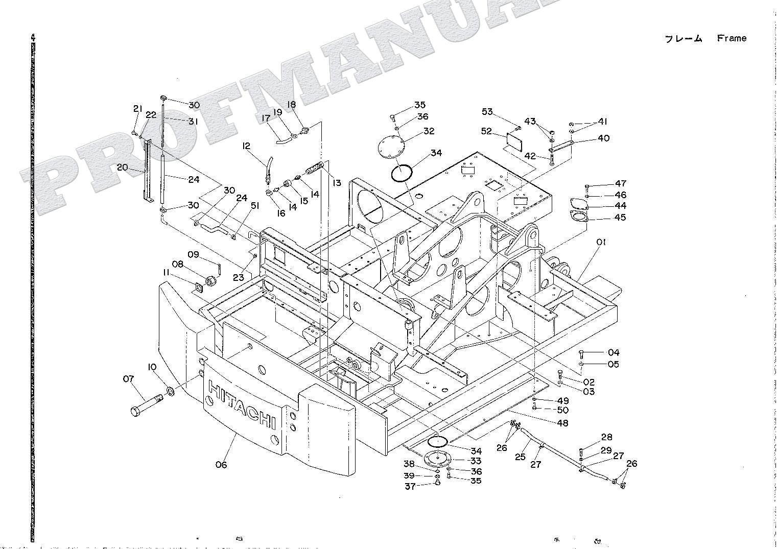 HITACHI UH05D Excavator Parts Catalog Manual