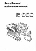 Liebherr R962 Excavator Operators manual