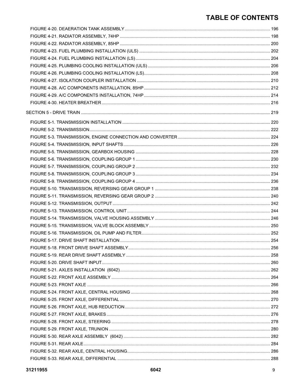 SKYTRAK 6042 Telehandler  Parts Catalog Manual