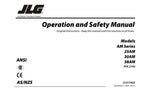 JLG 25AM 30AM 38AM Vertical Mast Maintenance Operation Operators Manual 31217423