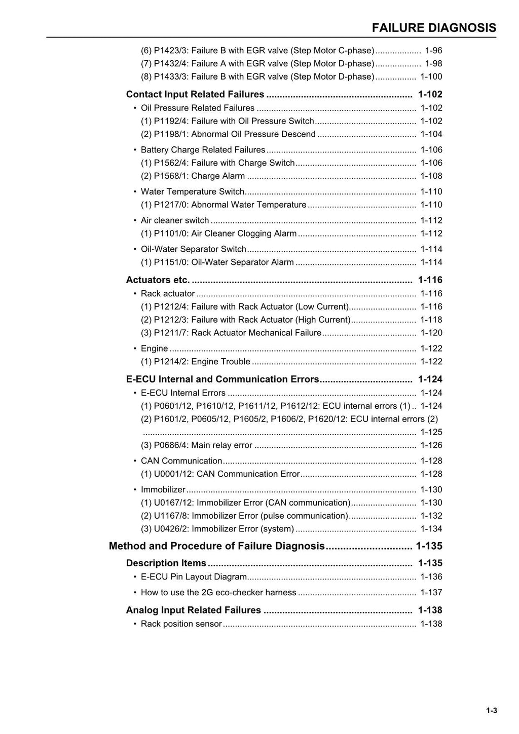 HITACHI 4TNV Series 4TNV106 4TNV106T Engine Technical Service Manual