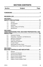 Manual del operador de mantenimiento y operación de la plataforma elevadora JLG H800AJ 3122316000
