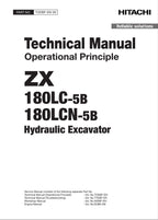 HITACHI ZX180LC-5B ZX180LCN-5B Excavator Operational Principle Technical Manual