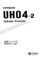 HITACHI UH04-2 Excavator Parts Catalog Manual
