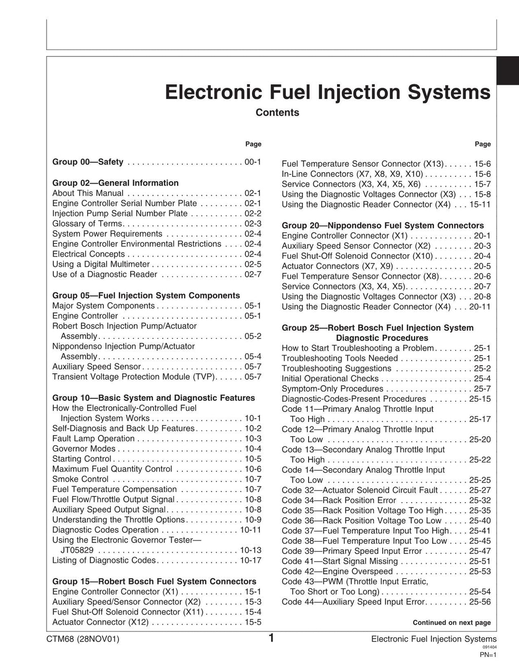 MANUAL TÉCNICO DEL SISTEMA DE INYECCIÓN ELECTRÓNICA DE COMBUSTIBLE JOHN DEERE CTM68