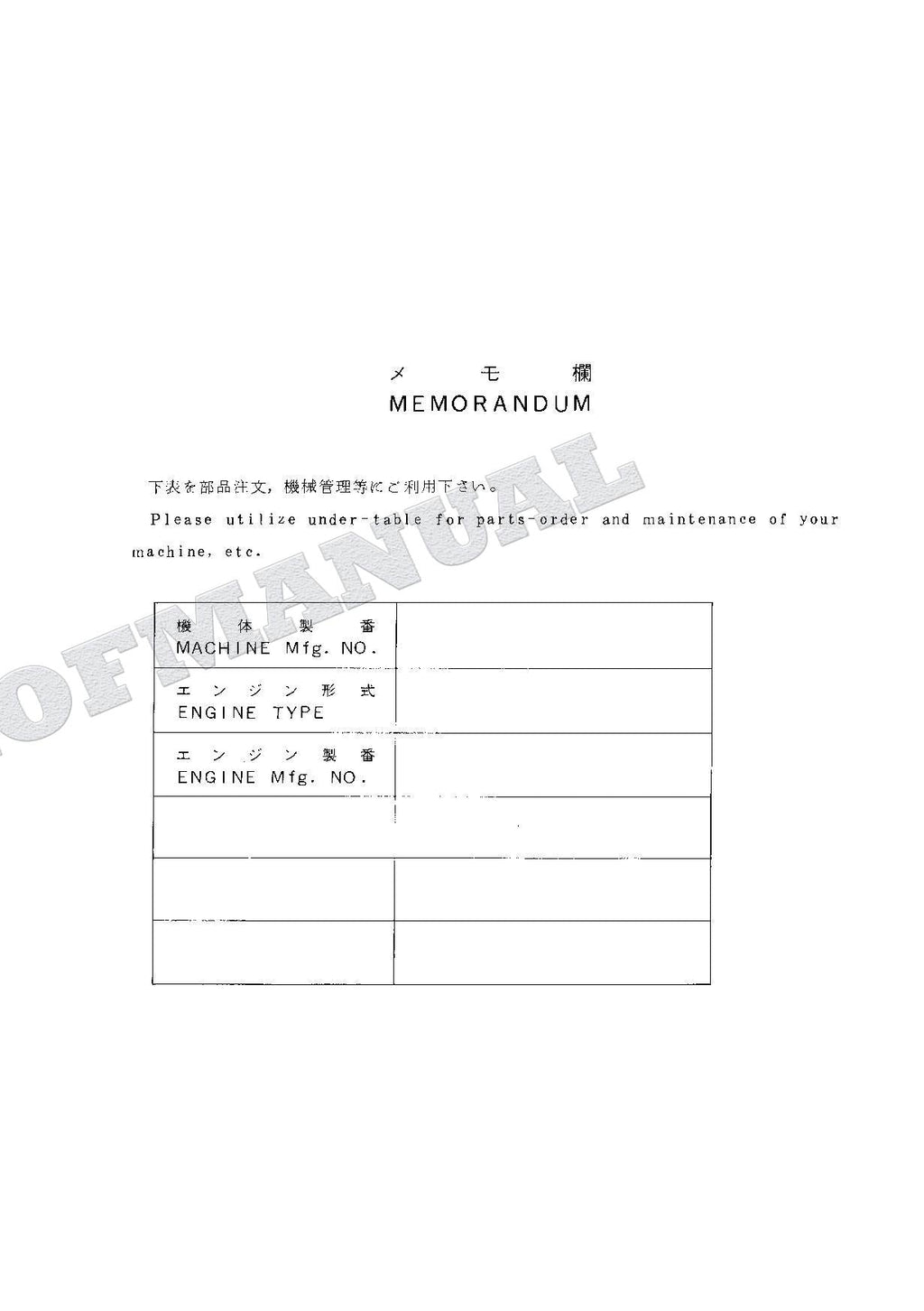 HITACHI EX60LCT-3 Telescopic Crawler Crane Parts Catalog Manual