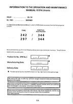 Liebherr R974 Litronic Excavator Operators manual serial 242-.344; 297-.344