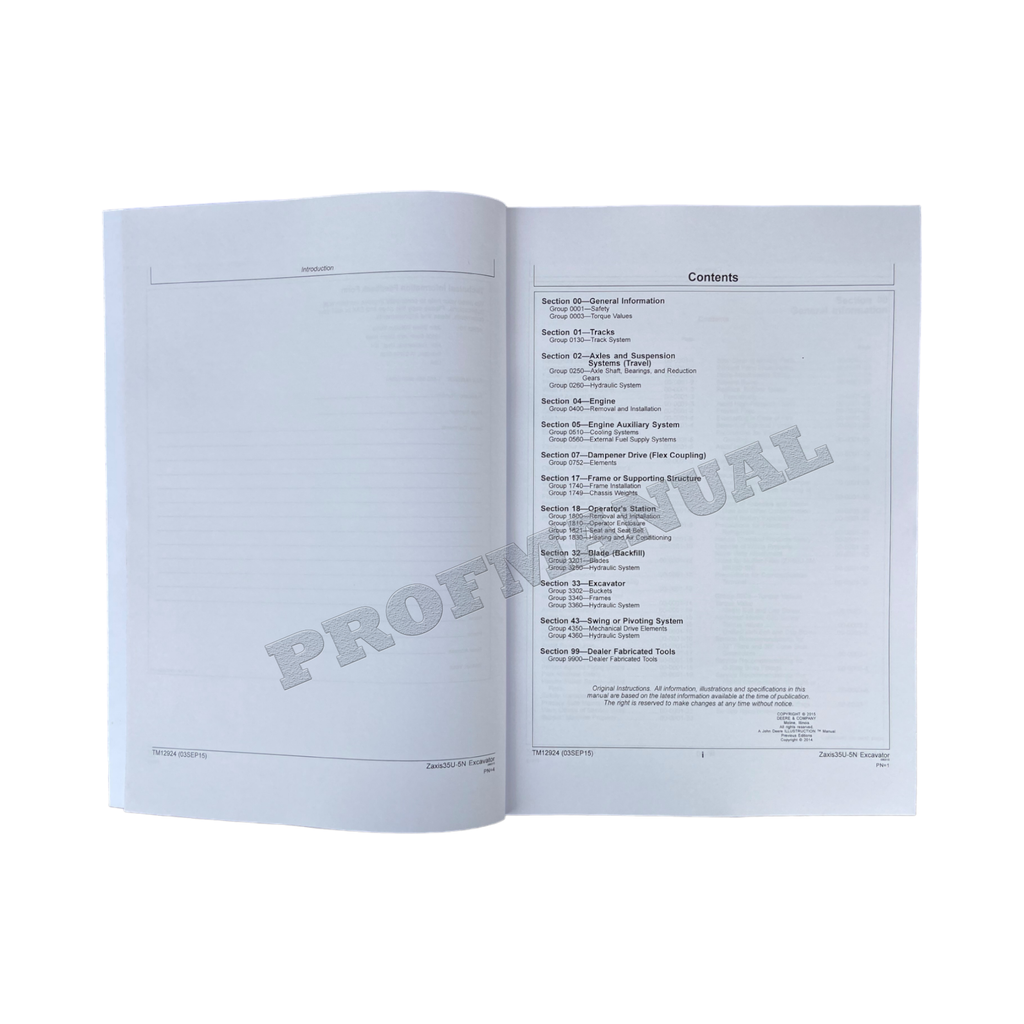 HITACHI ZAXIS 35U-5N EXCAVATOR REPAIR SERVICE MANUAL + !BONUS!
