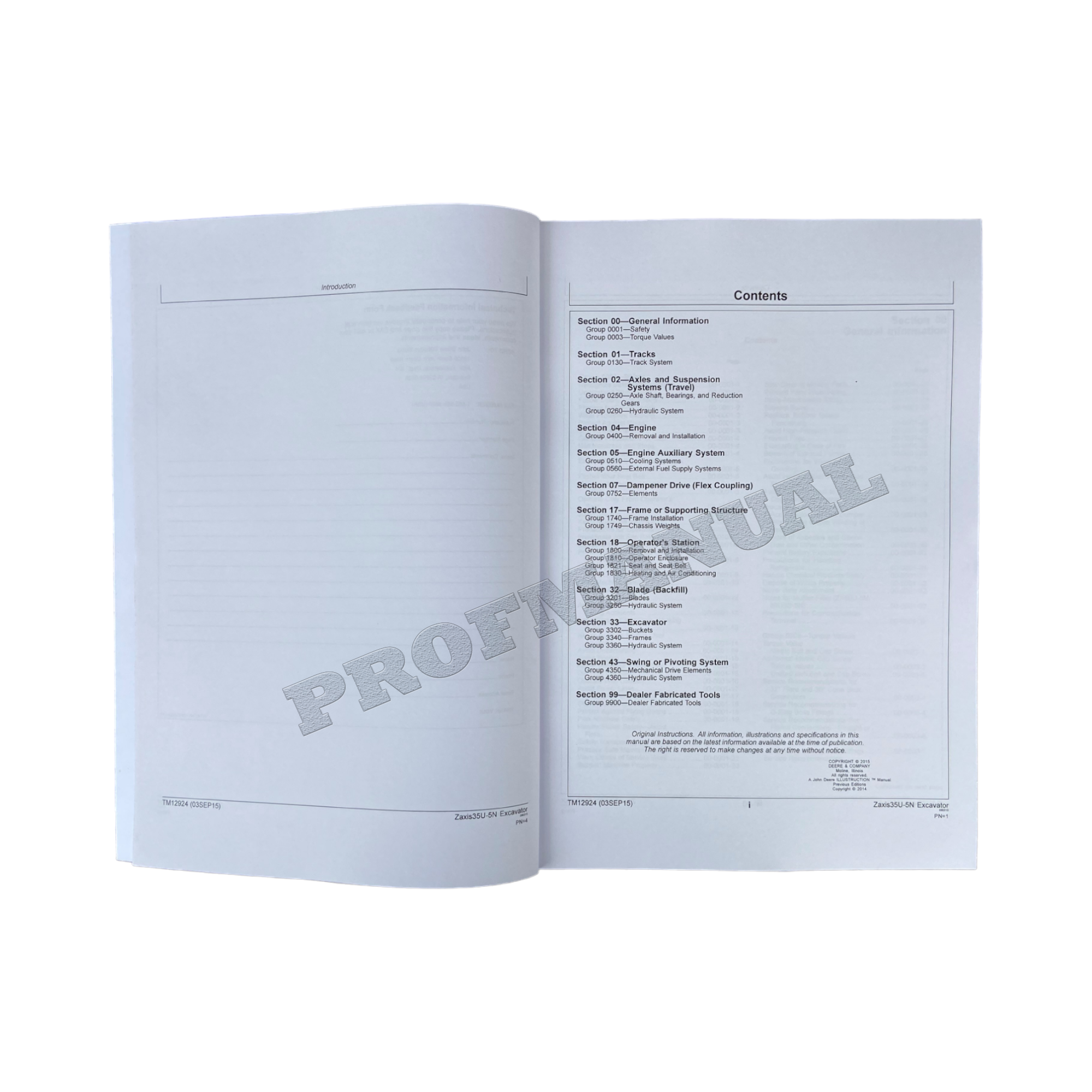 HITACHI ZAXIS 35U-5N EXCAVATOR REPAIR SERVICE MANUAL + !BONUS!