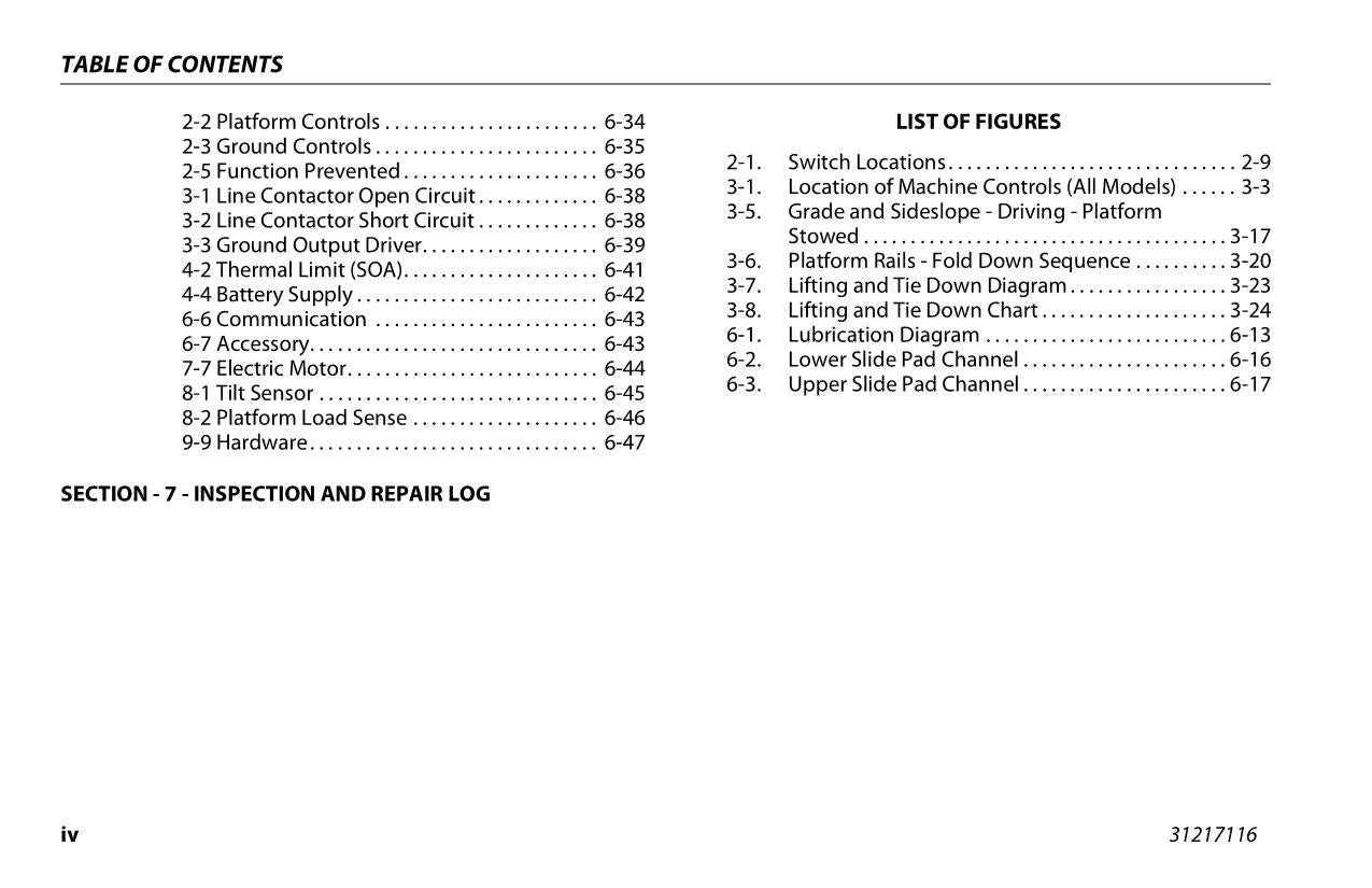 JLG 1930ES 2032ES 2632ES 2646ES 3246ES Boom Lift Operators Manual