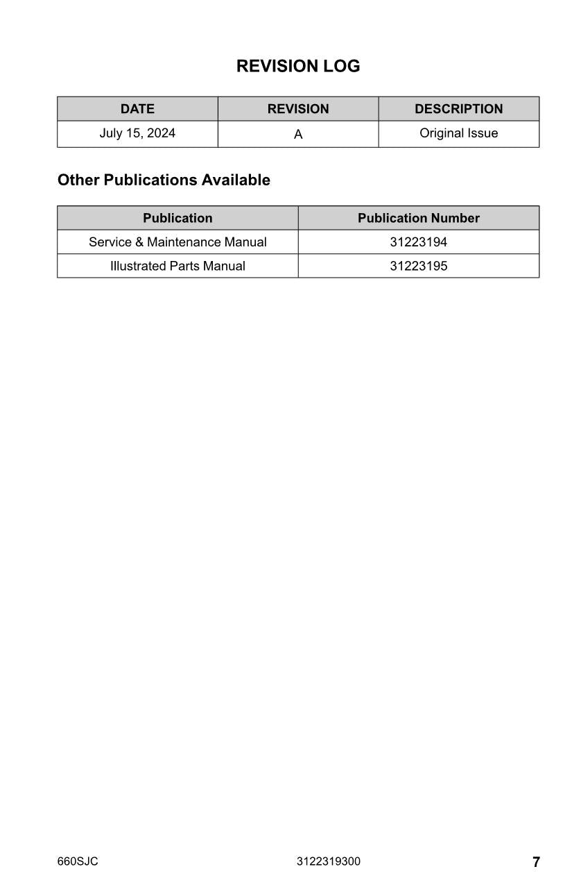 Manual del operador de mantenimiento y operación del elevador de pluma JLG 600SJC