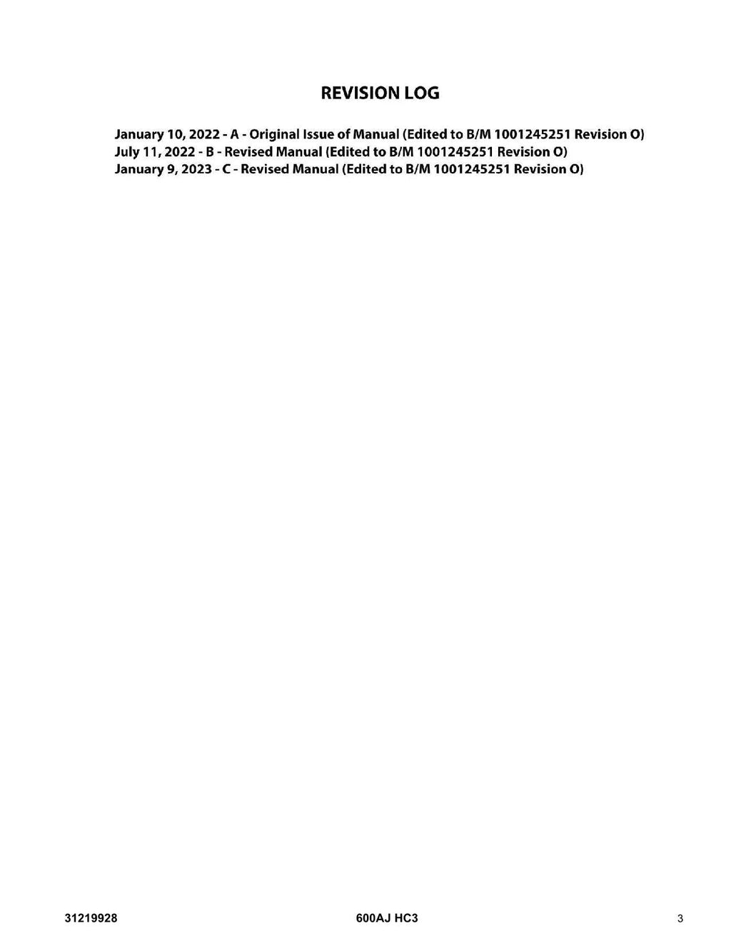 JLG 600AJ HC3 Boom Lift Parts Catalog Manual  31219928