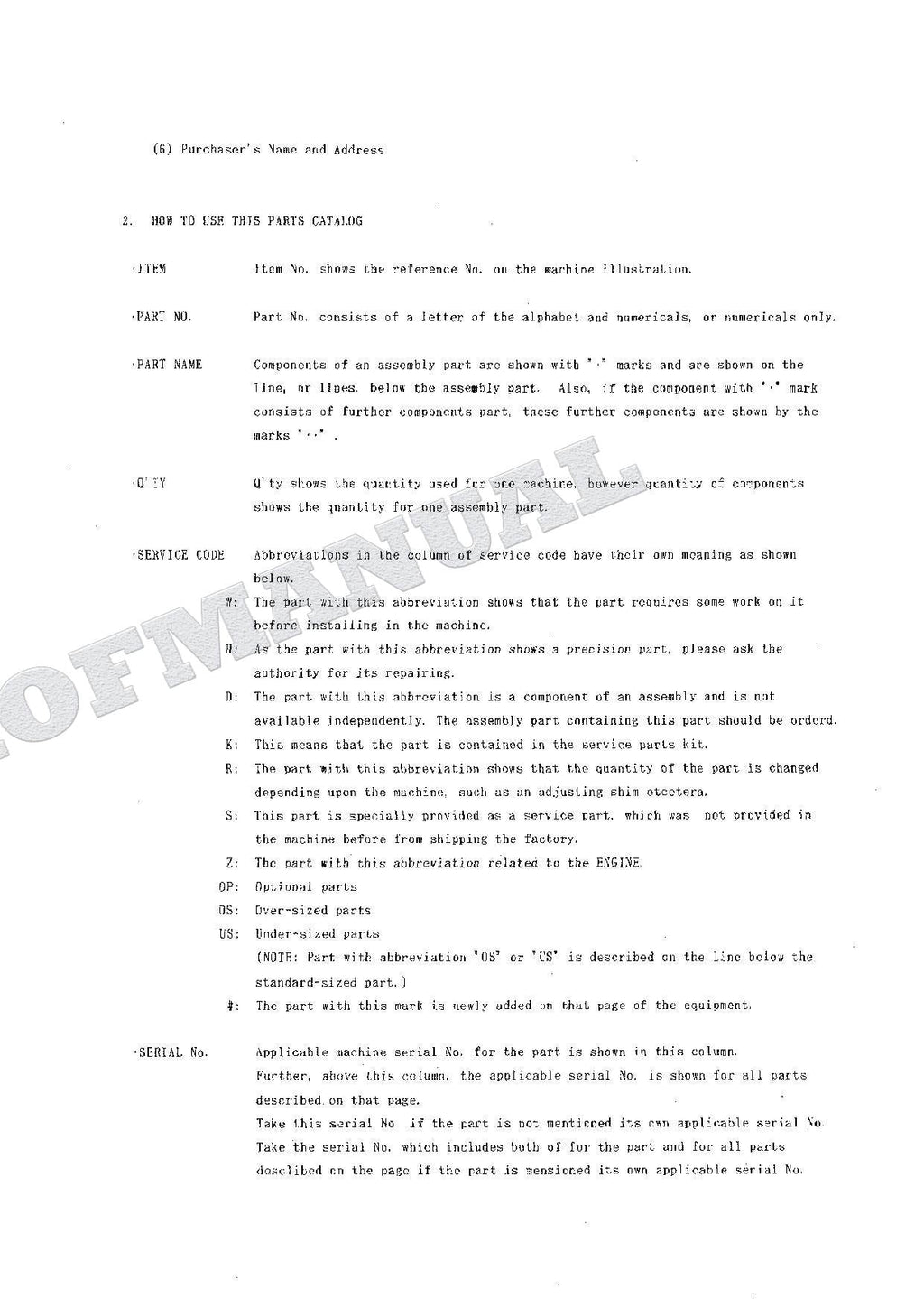 HITACHI EX100M-2 Excavator Parts Catalog Manual SN 03001-